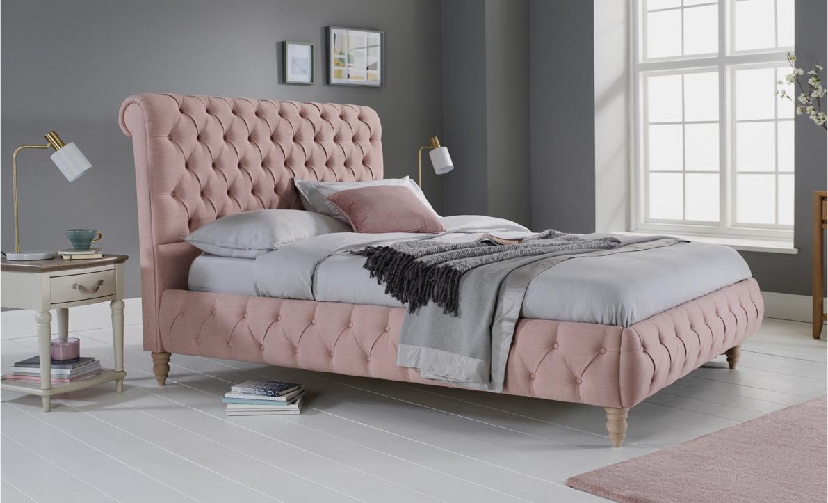 Baby pink sale and grey bedroom